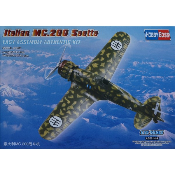 συναρμολογουμενα μοντελα αεροπλανων - συναρμολογουμενα μοντελα - 1/72 Italian MC.200 Saetta ΑΕΡΟΠΛΑΝΑ